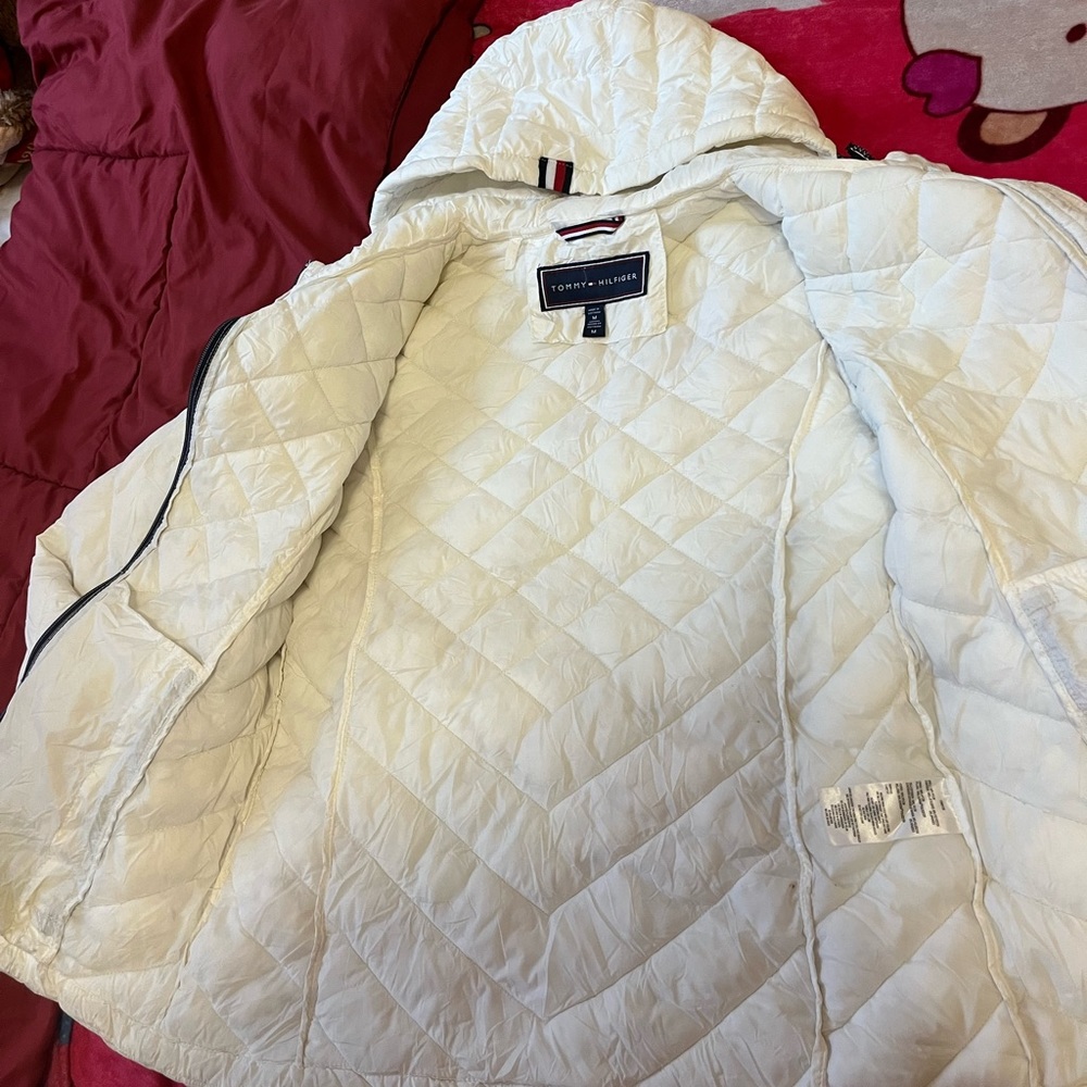 White semi used Tommy Hilfiger jacket - Picture 3 of 8